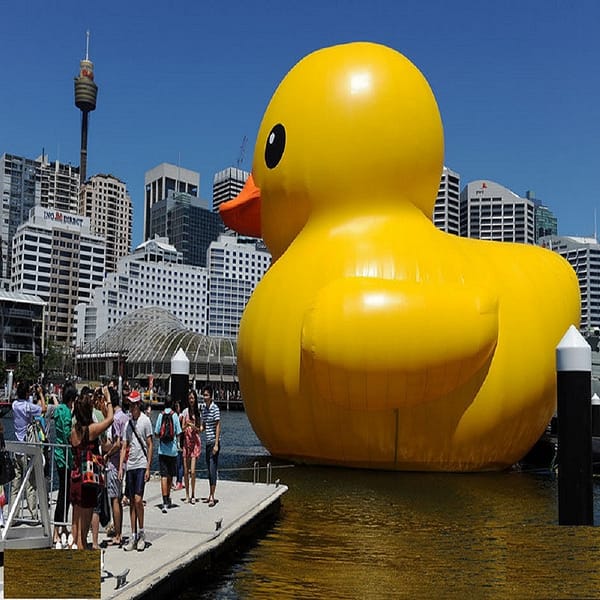 Super large inflatable big yellow duck rubber duck outdoor advertising city image amusement park eye-catching